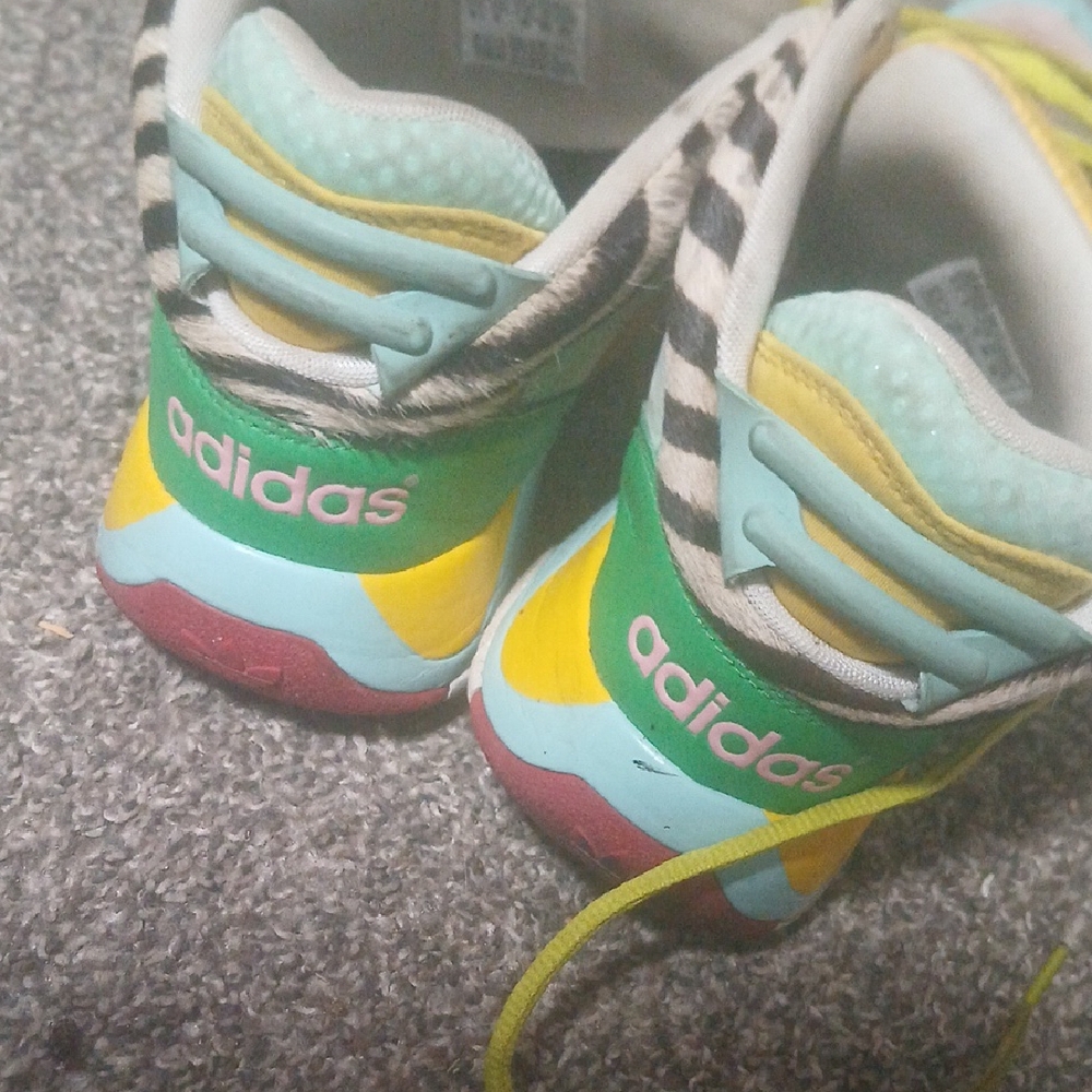 Jeremy Scott x Adidas Multicolor High-Top Sneakers - Picture 4 of 6